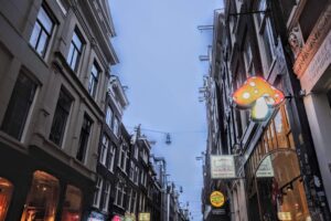 Beatrice Society - Magic mushrooms sign in Amsterdam, Netherlands