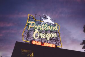 Beatrice Society - A sign in Portland, Oregon, which has legalized the use, sale, transportation and cultivation of magic mushrooms