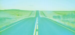 An empty road stretching out ahead